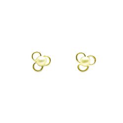 Brinco Ninho com P�rola em Ouro 18 Kilates � 25294